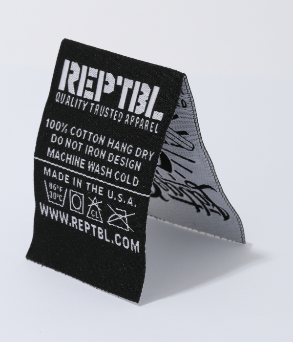 woven labels on homepage